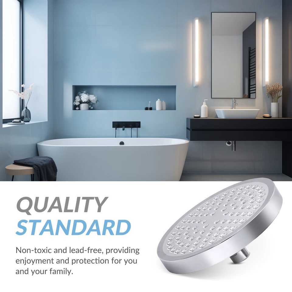 Shower High Pressure Rain Adjustable Stainless Steel 6 Inch Wall Mounted Rainfall Shower Bathro Accessories Replacement Y251103