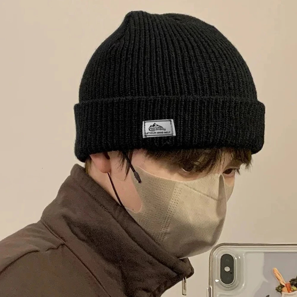 2In1 Mask Beanies Hat Men Winter Balaclava Hats Knitted Fashion Full Face Ski Bonnet Tactical Cycling Earmuffs Cap 251103