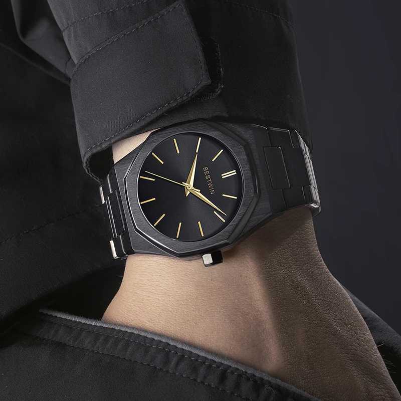 Luxury and unique mens alloy steel with quartz simple dial for business parties mens fashion mens fashion Y250403