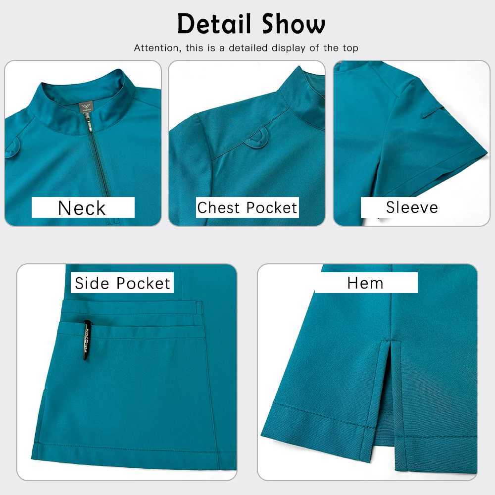 Unisex Medical Uniforms Hospital Nurse Scurbs Set Women Men Doctor Workwear Lab Dental Work Uniform Short Sleeve Surgery Suit J251103