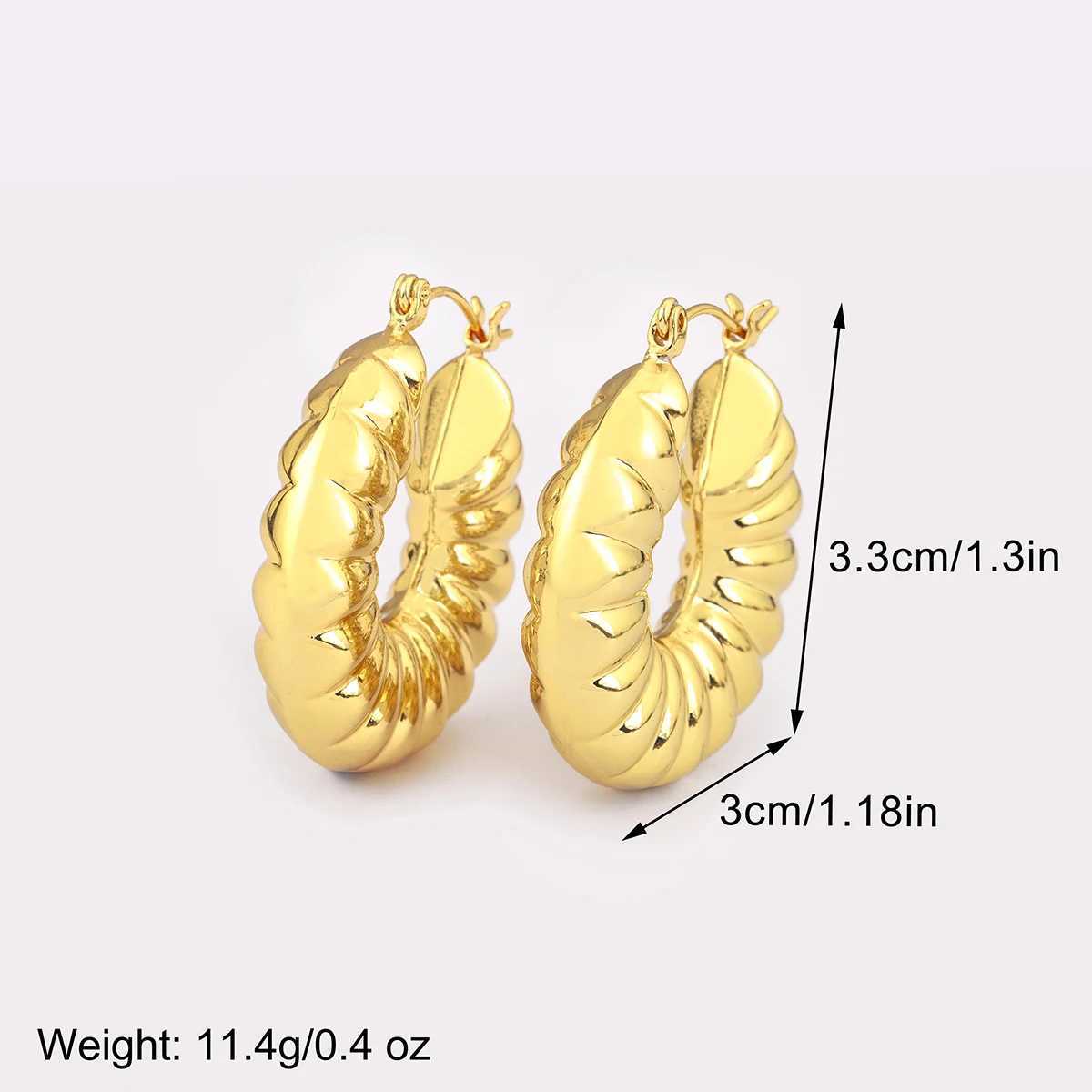Nidin Geometric Copper Large Circular Ring Earrings Suitable for Women High Quality Personalized Design High Quality Jewelry Wholesale Accessories Y25