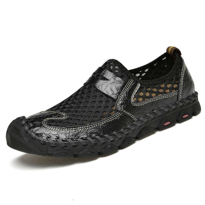 Summer Korean version trendy casual large round toe mesh shoes, men's outdoor low top breathable sports shoes