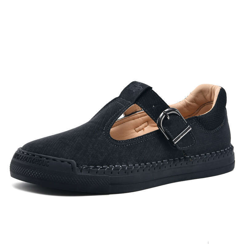 Fashionable men's outdoor low top leather seasonal trendy casual shoes, oversized youth flat shoes