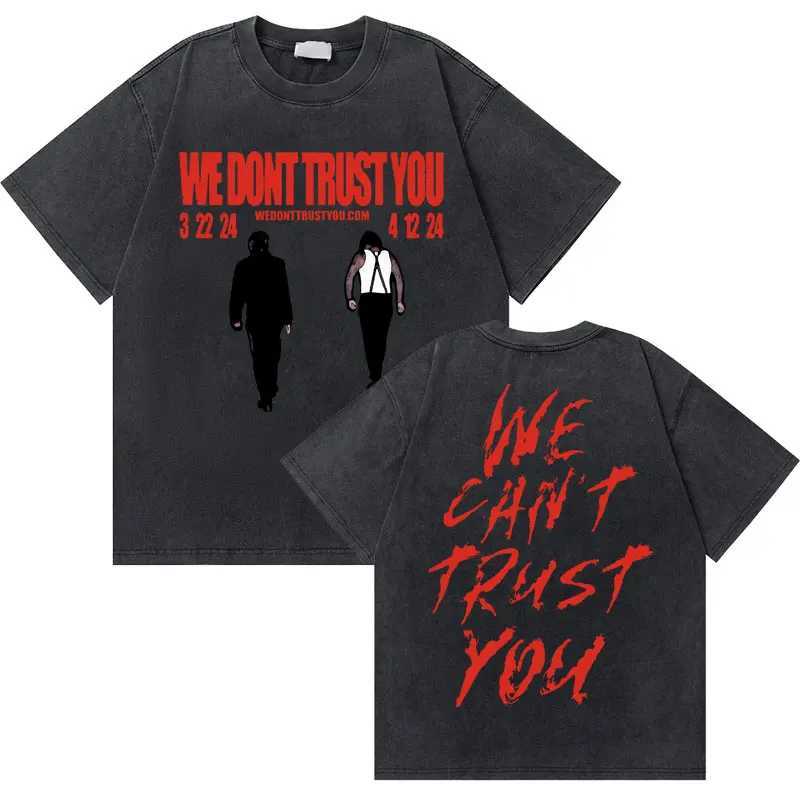 Rapper Metro Boomin Heroes Villains Graphic T-shirt Men Fashion Washed Vintage Short Sleeve Tees Male Hip Hop Oversized Tshirt X250403 - view 3
