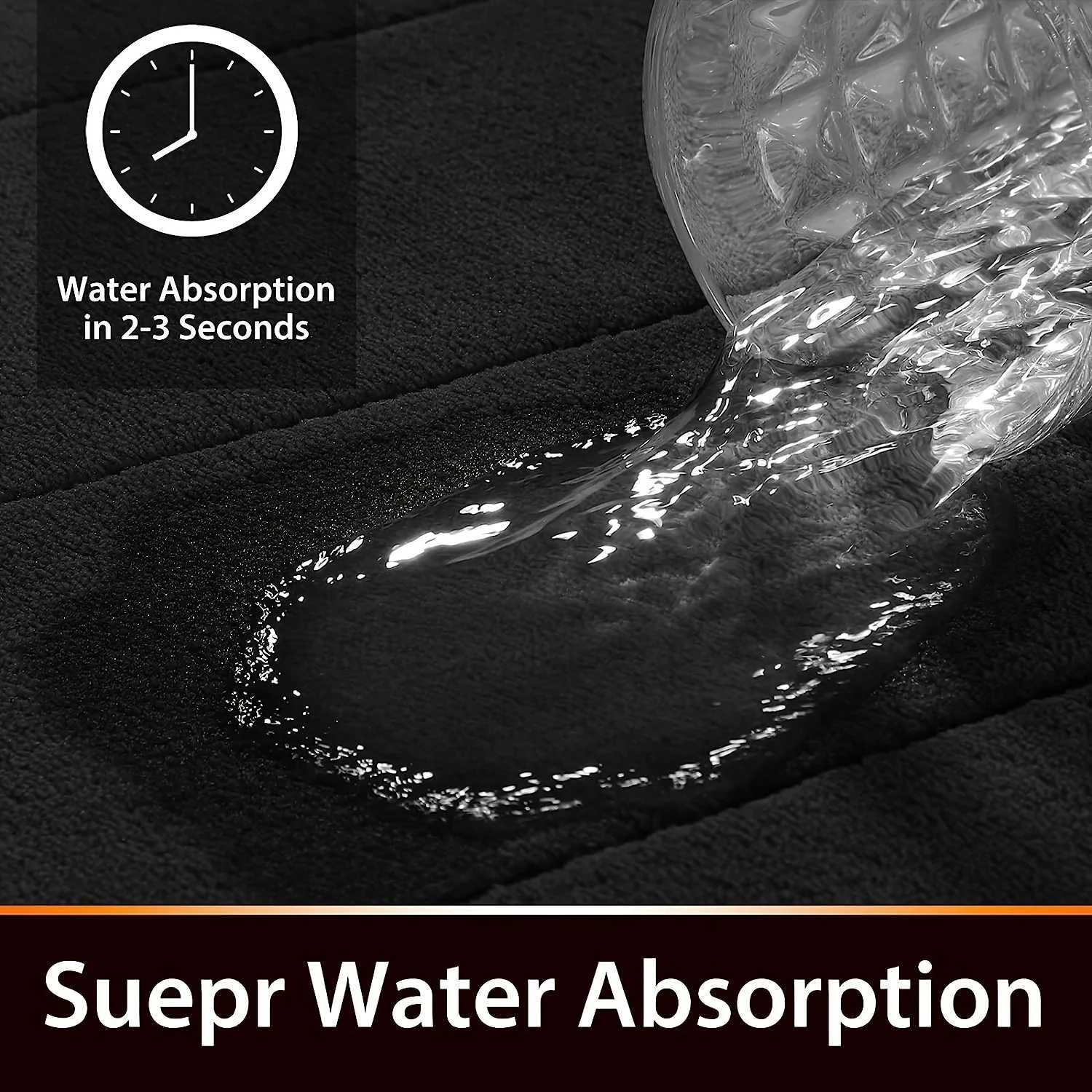 Simple flannel bathroom mat furry shower room non-slip floor mat thick sponge toilet absorbent floor mat bedroom door mat C251103