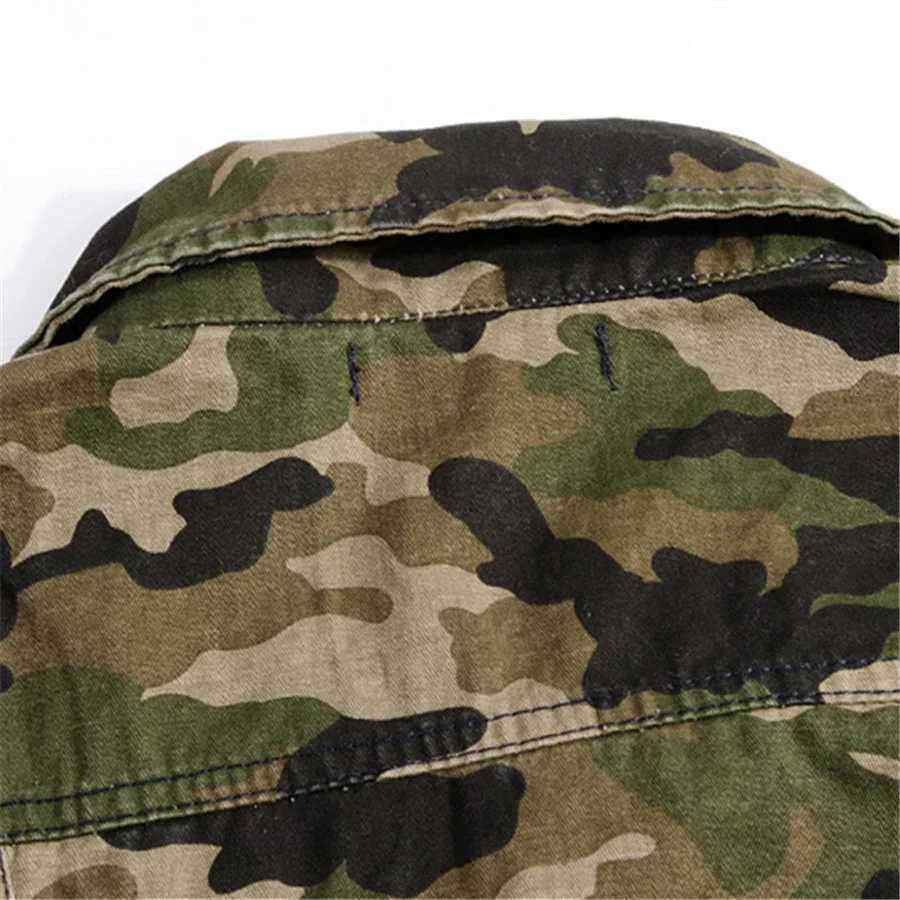 Spring Autumn Mens Camouflage Denim Vest Sleeveless Jeans Jacket Men Slim Fit Waistcoat Cowboy Hip Hop Streetwear Casual Tops X250403