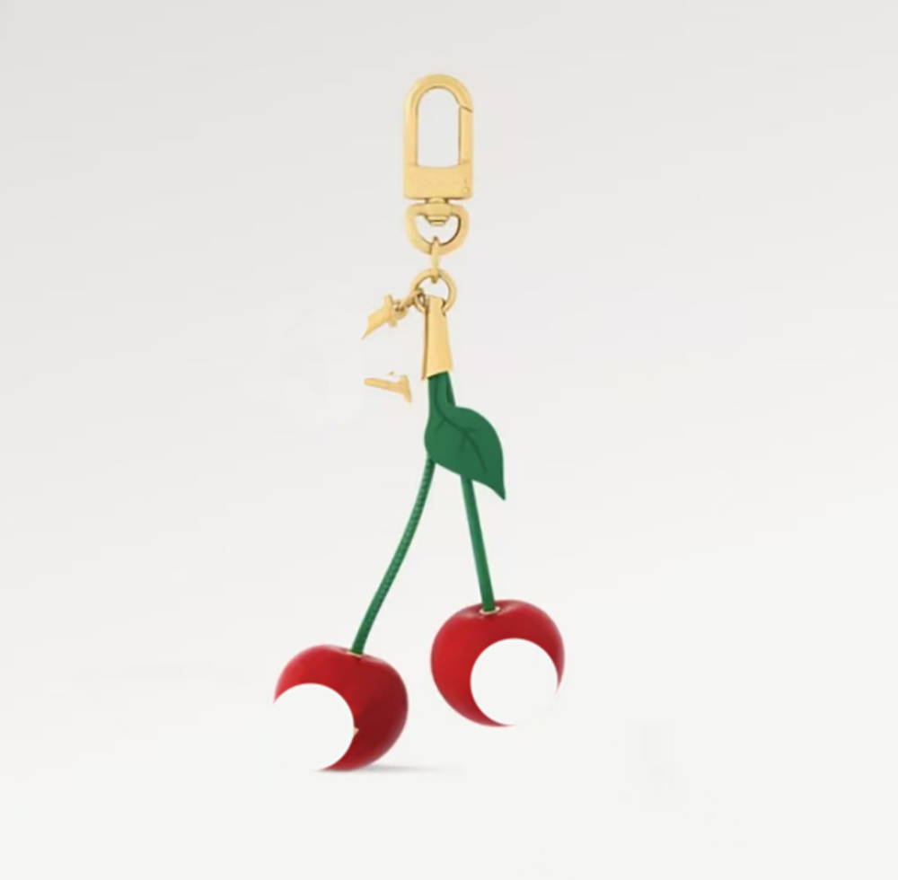 2025 Fashion Designer High-End Cherry Print Keychain, Premium Pendant Accessory, Waist Chain, Bag Charm