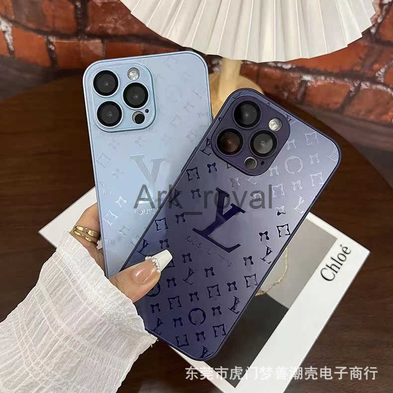 Trendy AG frosted glass phone case suitable for iPhone 15 Promax original ribbon lens 14/16 J250620