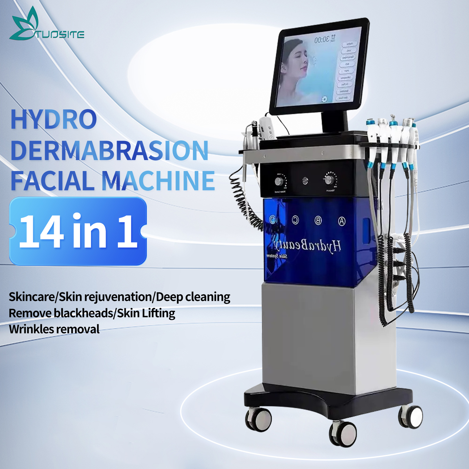 14 in 1 Cleaning Hydro Microdermabrasion Oxygen Jet Aqua Peeling Facials Skin Care Hydra Dermabrasion Facial Machine