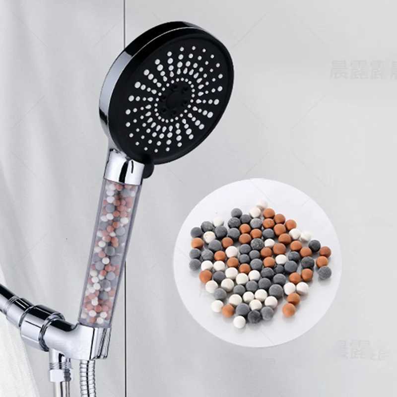 Bathro Handheld 5speed Adjustment Filter Booster Shower Negative Ion Hard Water Softening Shower Set Y251103qw