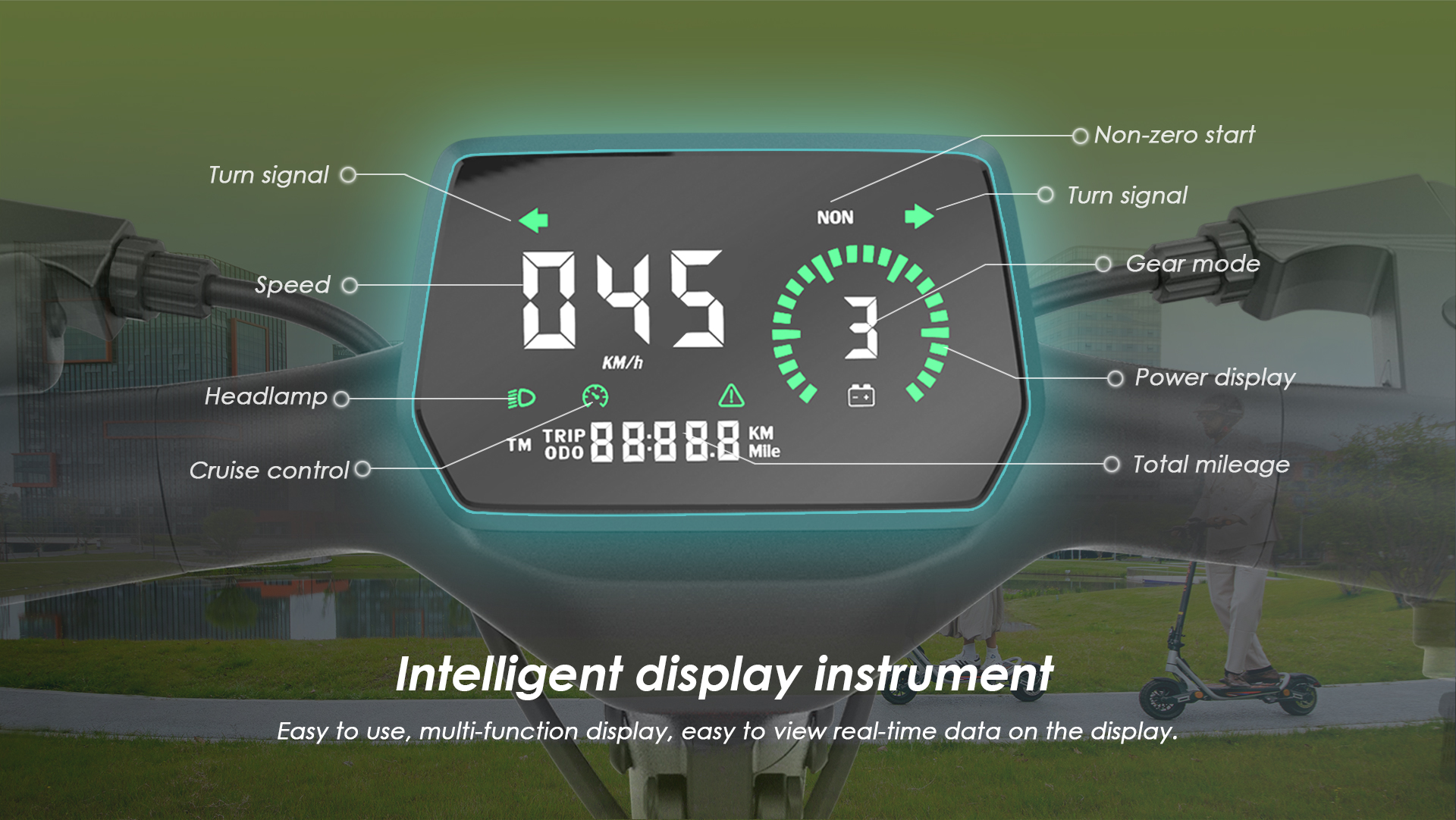 Kukirin A1 Folding Electric Scooter 800W 10 Inch Vacuum Tires 48V 13Ah Battery LED Display Turn Signals Dual Disc Brakes 45KM/H E-Scooter Adults