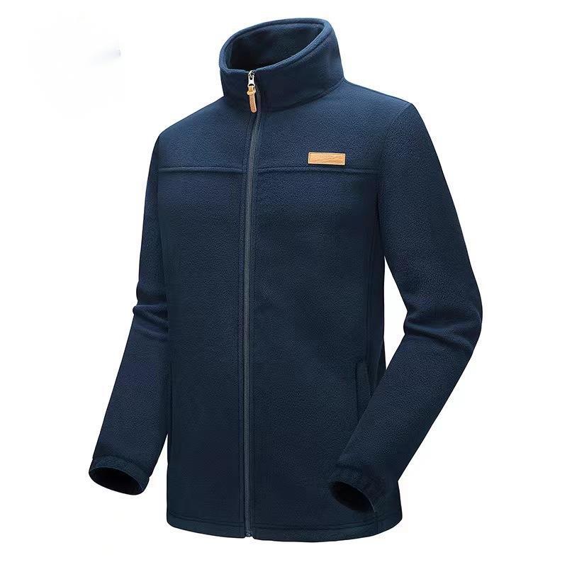 Hiking Camping Double-Sided Fleece Jacket Outdoor Thickened Polar Fleece Warm Comfortable Fleece Cardigan Coat