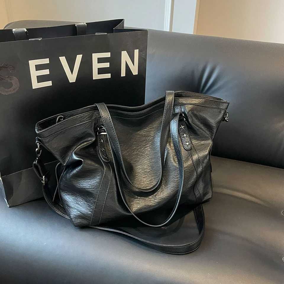 Big Black Shoulder crossbody Bags for Women 2025 Hobo Shopper Sac Solid Color Quality PU Leather Handbag Lady TravelC250403