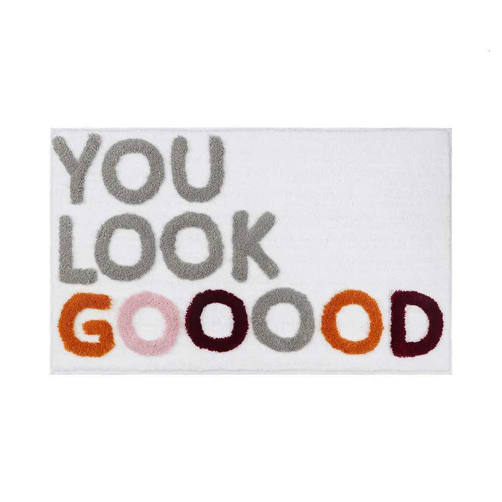 VIKAMA Creative Textured Imitation Cashmere Rug for Bathroom Entryway Easy to Clean and Stain Resistant Mat for Home Decor C251103