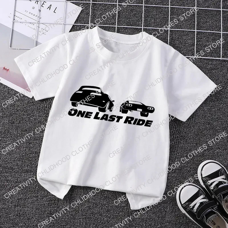 Fast and Angry Childrens Tshirt Kawaii Racing Printed Cartoon Casual Clothing Anime Girls Fashion Top Street 250325z