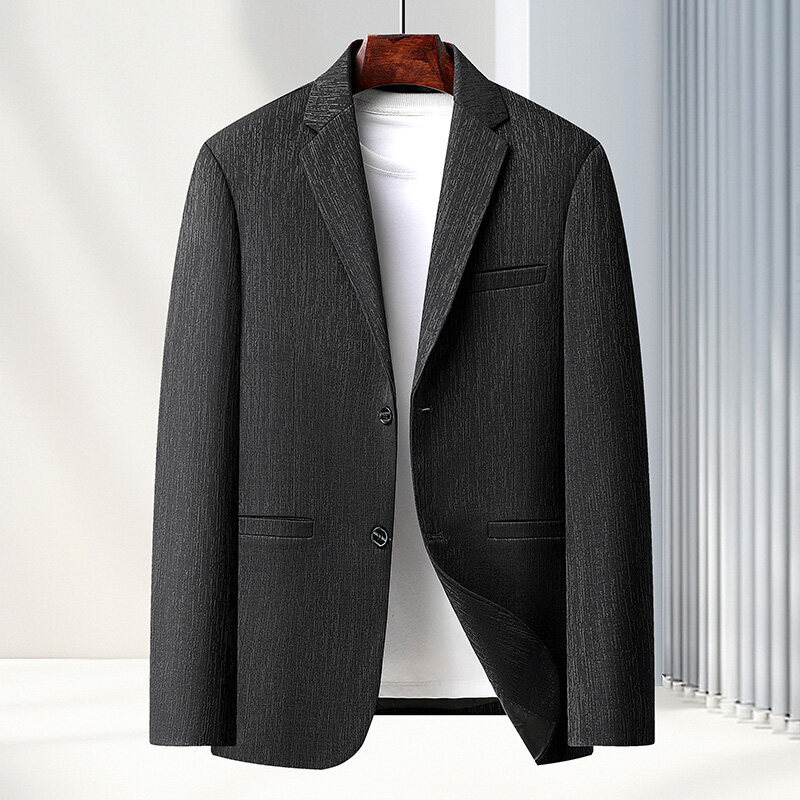 H658 Men's casual suit solid color two button business suit