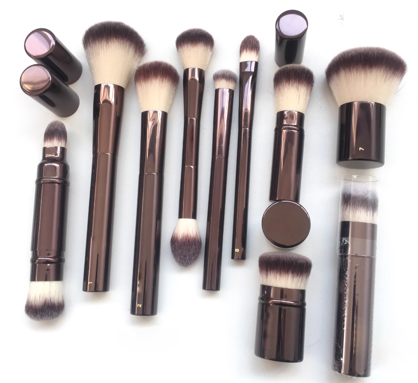 Hourglass Metal handle Makeup Brushes Face Powder Blush Foundation Contour Highlight Concealer brush Cosmetics Tools Brush