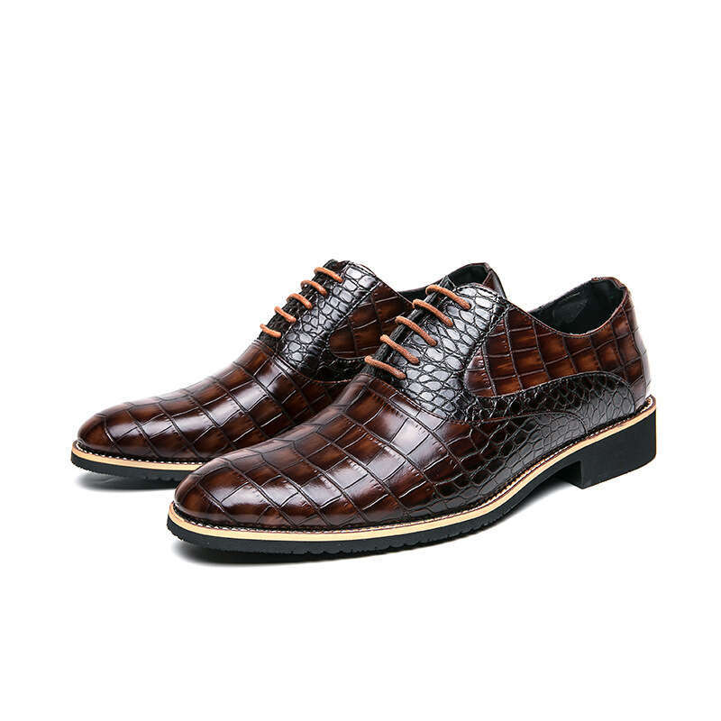 2024 Men's Large Size New Leather Fashion British Style Business Casual Trendy Wedding Shoes