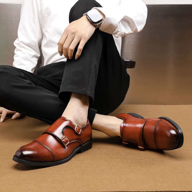 2024 Large Sizes, New Casual Fashionable Men's Business Dress Leather Shoes, Trendy Seasons