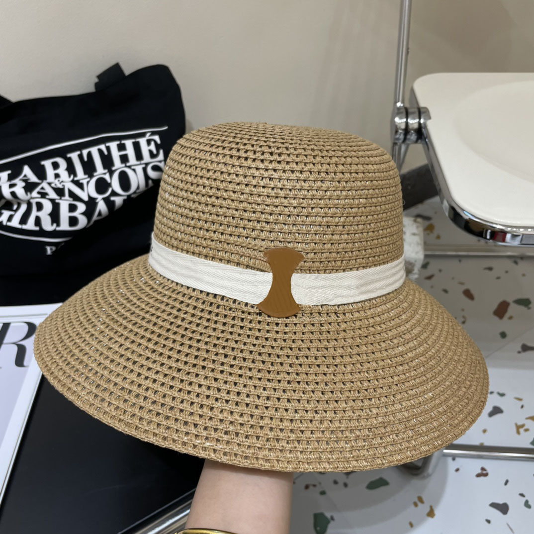 Fashion Straw Hats Designer Beach Hats For Women Solid Outdoors Travel Caps Sun Protection Hats