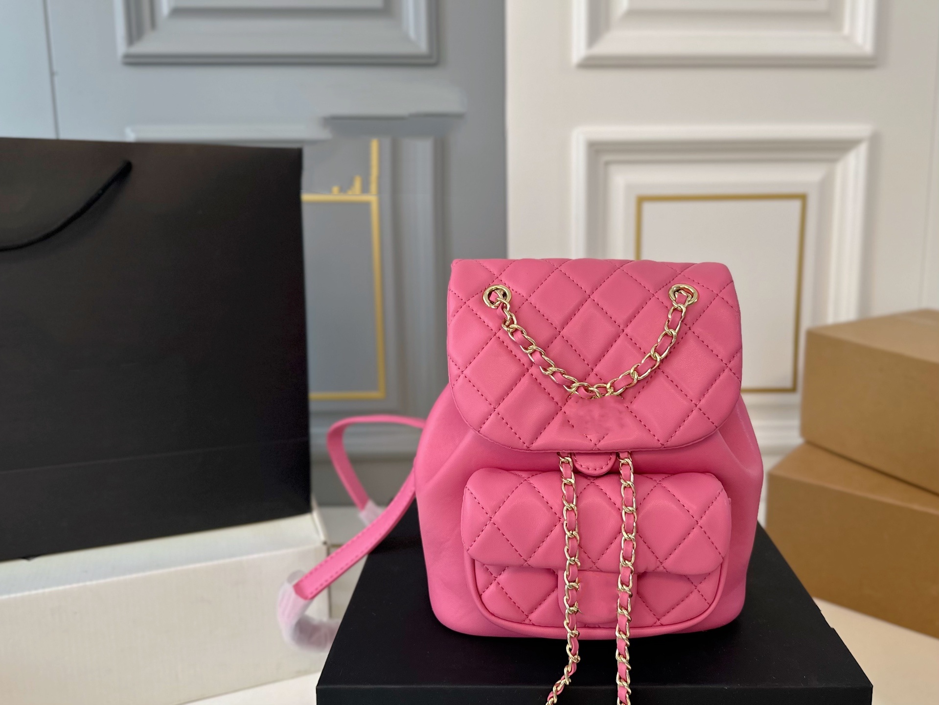 Luxurious Designer Bag Mirror Quality Designer 22a mini Duma Backpack Bags sheepskin Handbag Fashion Shoulder Crossbody Bag 18cm Lady High-End Wallet Purse