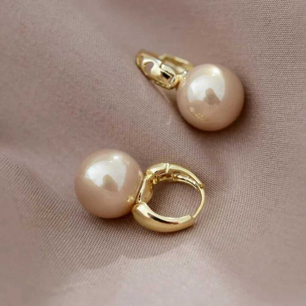 New Cute Pearl Studs Hoop Earrings Minimalist Tiny Huggies Hoops Wedding Jewelry For Women 2025 C251103