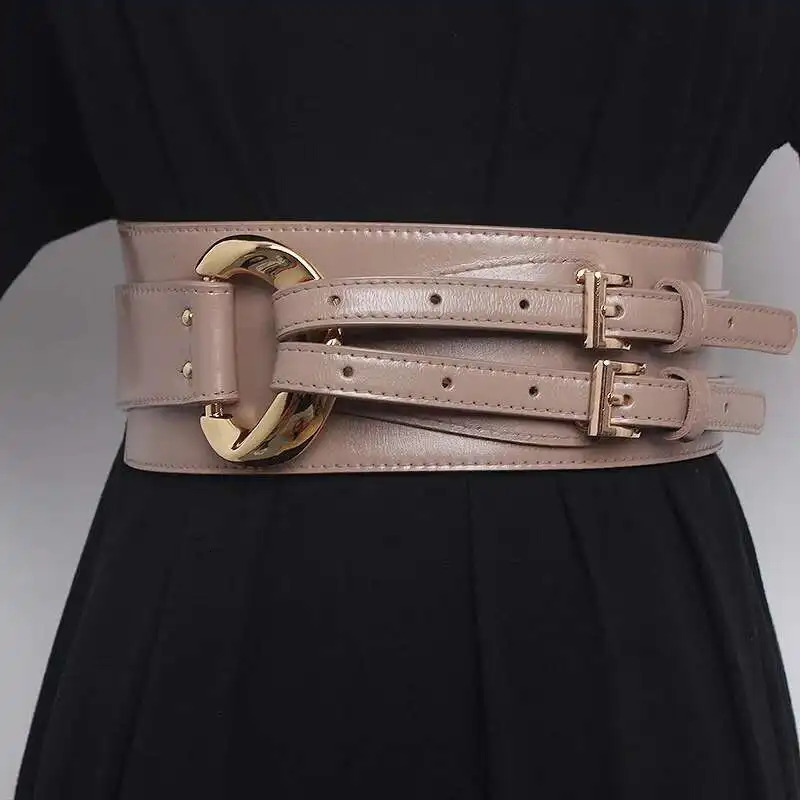 LANMREM Fashion PU Leather Belt Irregular Cowhide Waist Womens Decorative Suit Dress Sweater Waist Belts 2DB1870 251103