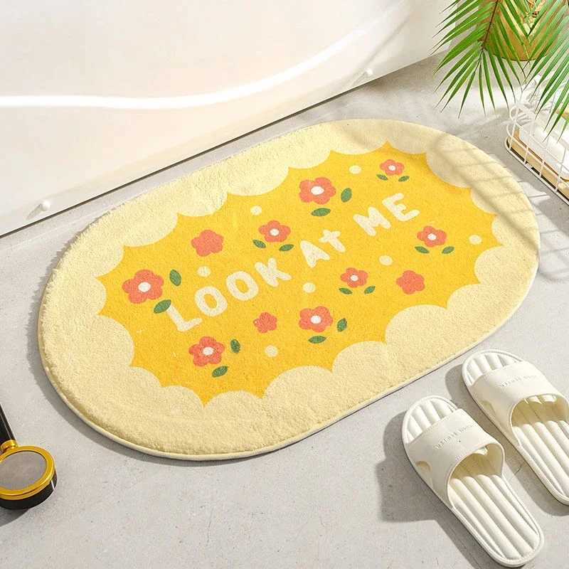 Fluffy Soft Bath Mat Absorbent Non-Slip Floor rug Bathroom door Mat Foot Pad Shower room Carpet Entrance Doormat Home Decor C251103
