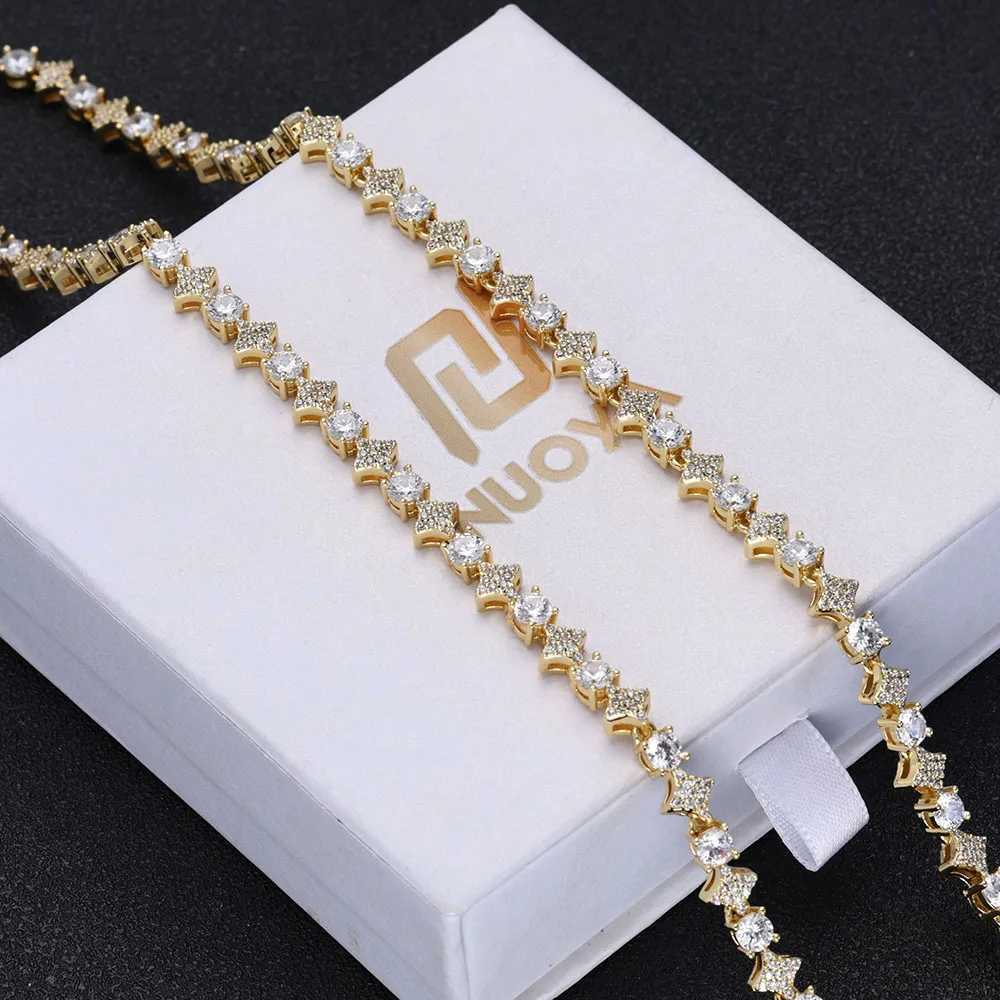Beautiful ice out circular cut star tennis chain 5A CZ diamond necklace hip-hop jewelry custom best gift for women Y250329