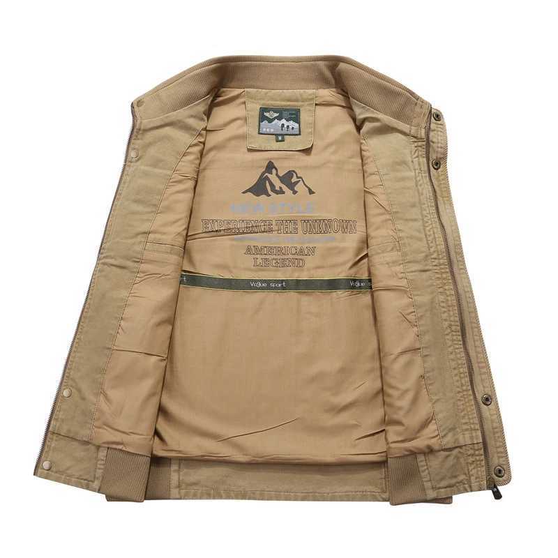 2024 Men Spring Many Pocket Sleeveless Stand Collar Vest Men Autumn Solid Color Outdoors Cargo Casual Vest Male Plus Size 8XL X250403