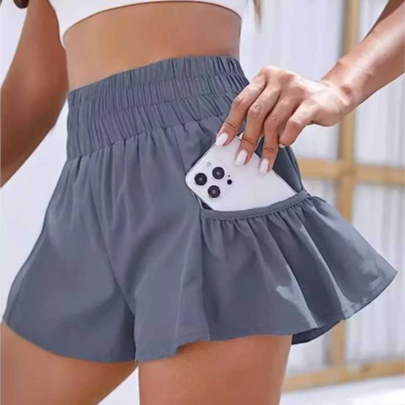 2025--Womens high waisted shorts fashionable sports running shorts sports training shorts gym quick drying pants yoga pants tennis pants summer womens