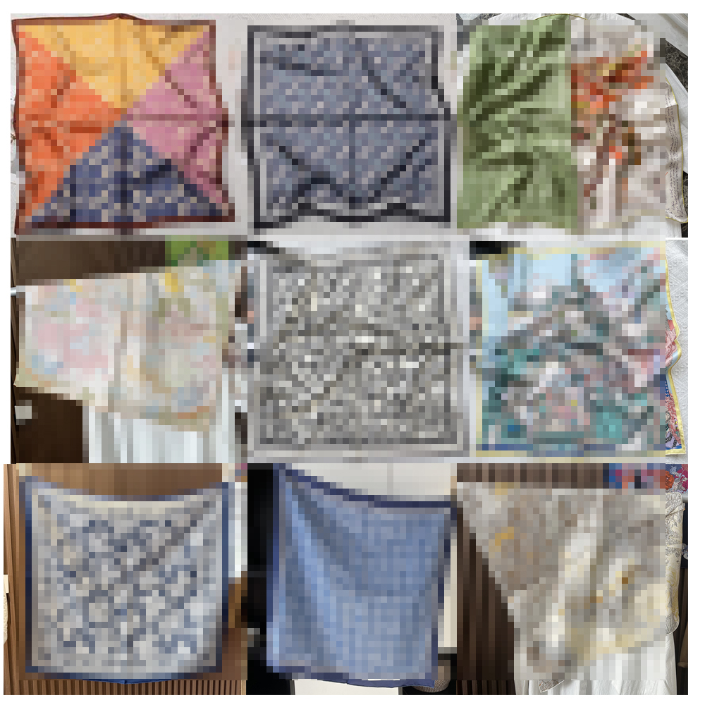 100 color high-end silk fashionable women's scarf 70cm square scarf scarf shawl printed European and American headscarf sweet 8888