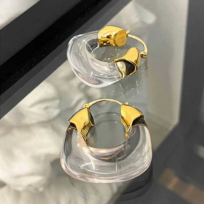 Large transparent resin womens drop earrings Etrendy new fashion jewelry personality creative statement earrings wholesale Y250401