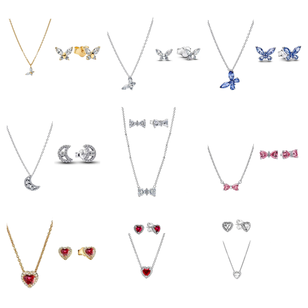 necklace Earring Set Designer necklace Designer Earring Women's heart Butterfly Luxury Jewelry Set