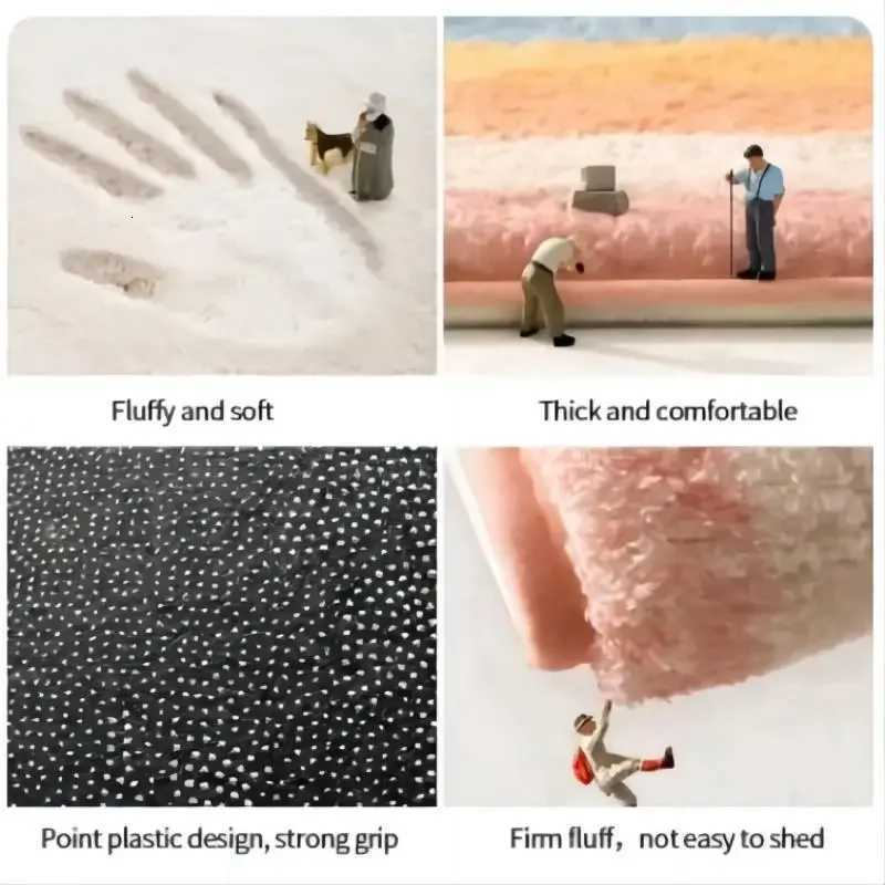 Modern Simple Imitation Cashmere Carpet Comfortable And Easy To Take Care Of Entrance Carpet Toilet Carpet Home Decor C251103