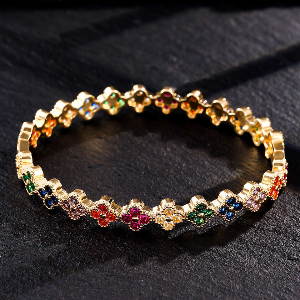 Bracelets Designer luxury Bracelet Simple Multi color Hip hop Thin Circle Double Heart Ins Style Women's studded Fashion Trendy Personality Jewel