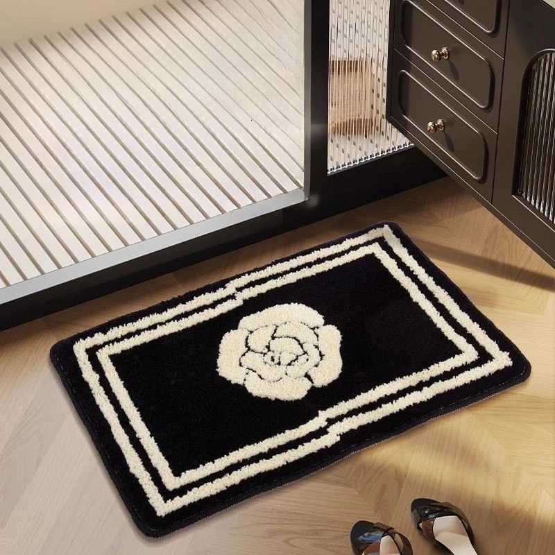 Imitation cashmere bathroom carpet bathroom toilet door absorbent foot pad cute cartoon dirt resistant floor mat for home use C251103