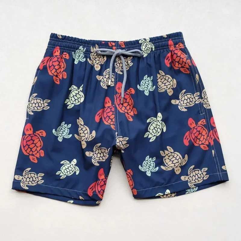 Summer mens hot fashion quick drying beach pants flamingo 3D printed swimming shorts stretch waist rope Hawaiian style holiday W250403