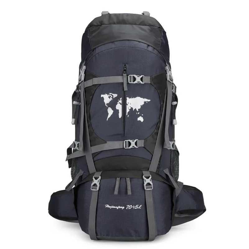 Oxford Cloth Hiking Backpack 70 Litre High Capacity Outdoor Travel Camping StandC250407