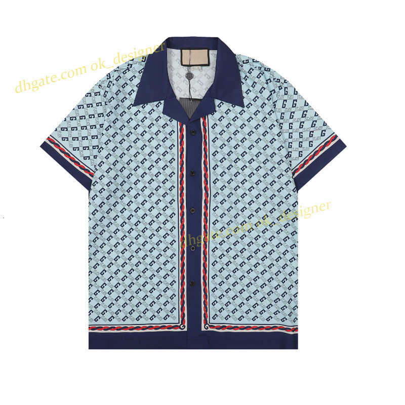 LUXURY Designer Shirts Men's Fashion Tiger Letter V silk bowling shirt Casual tShirts Men Slim Fit Short Sleeve Dress Shirt Jersey Hooded Jacket
