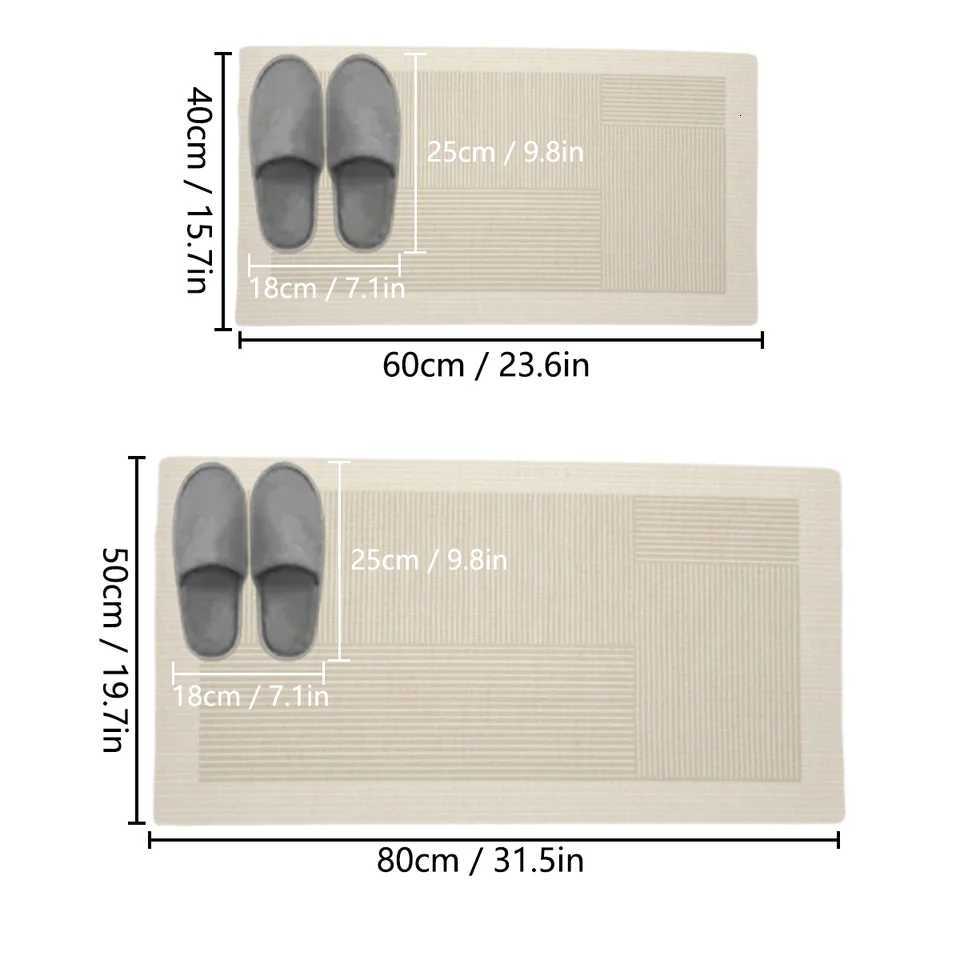 Thickened bathroom flannel absorbent floor mat shower room door non-slip foot mat household toilet mat C251103