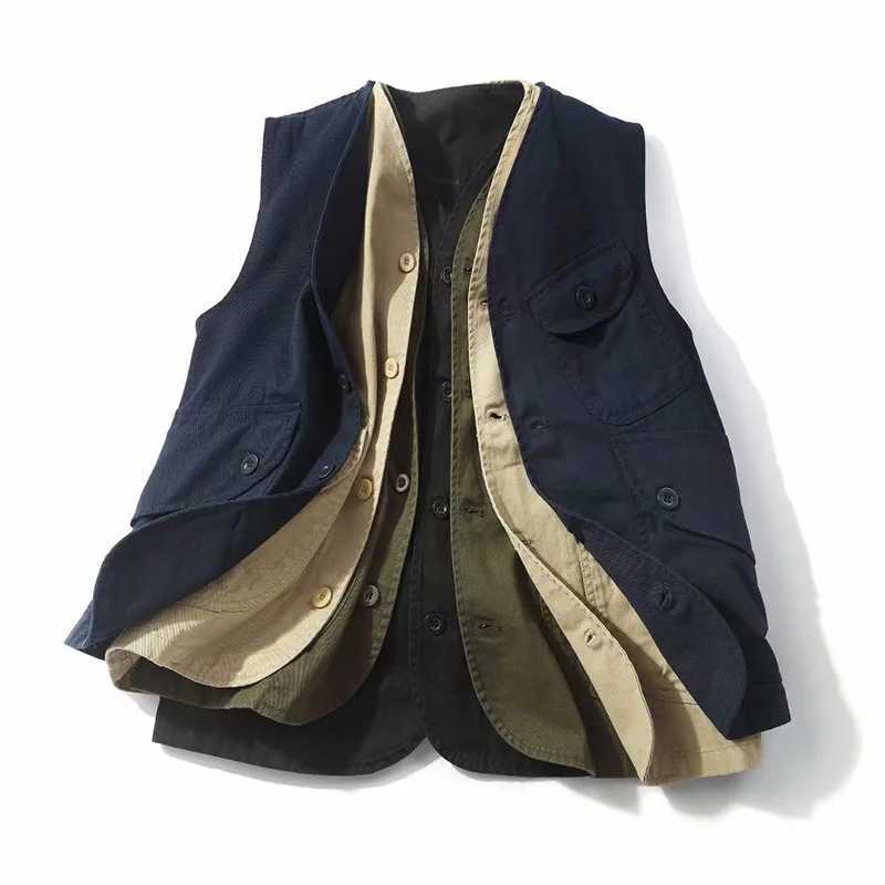 Men Vests Mens Summer Sleeveless Multi-pocket Vest Vintage Casual Wear Cotton Short Vest Safari Style Vest Coat Waistcoat Male X250403