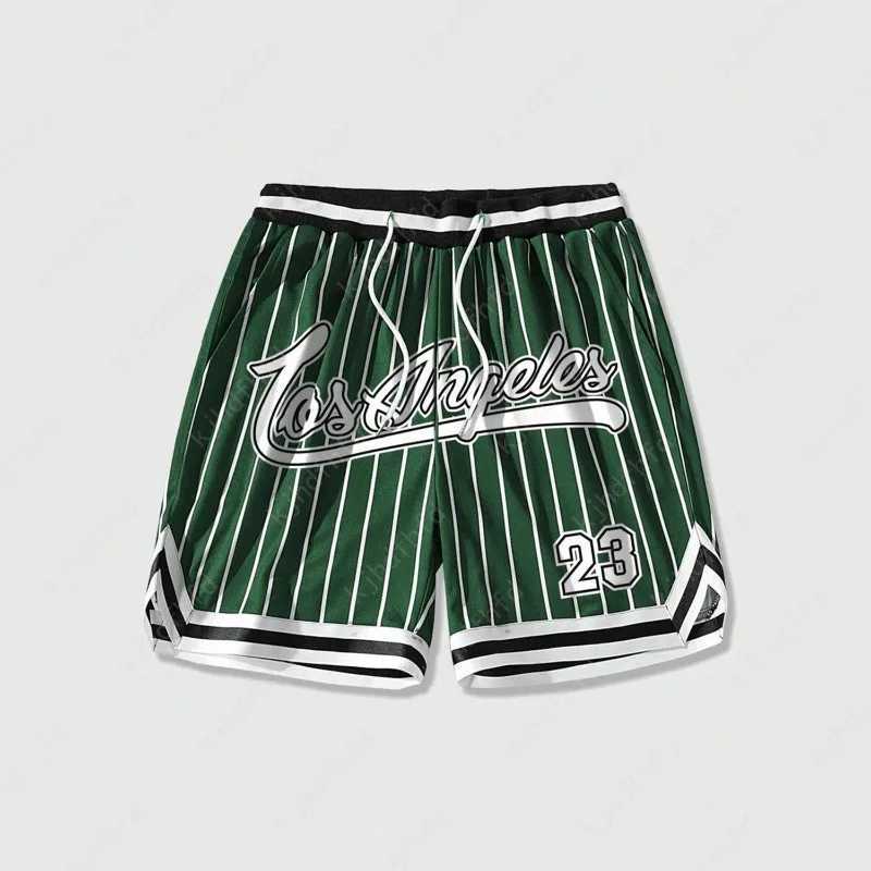 Los Angeles #23 basketball shorts mens loose beach shorts summer womens quick dry shorts 3D casual over sport shorts W250403