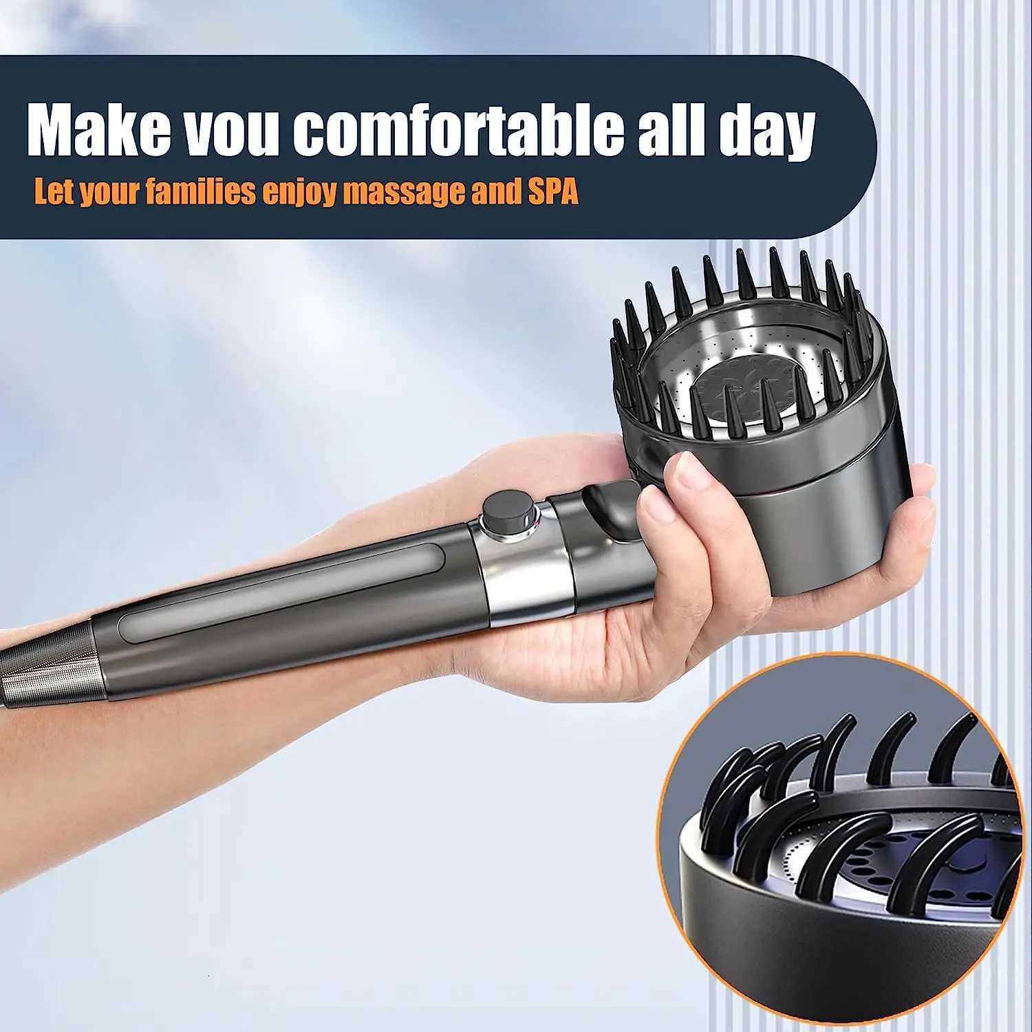 High Pressure Massage Shower Portable Filter Rainfall Faucet Tap Bathro Bath 3 Modes Shower Innovative Accessories Y251103