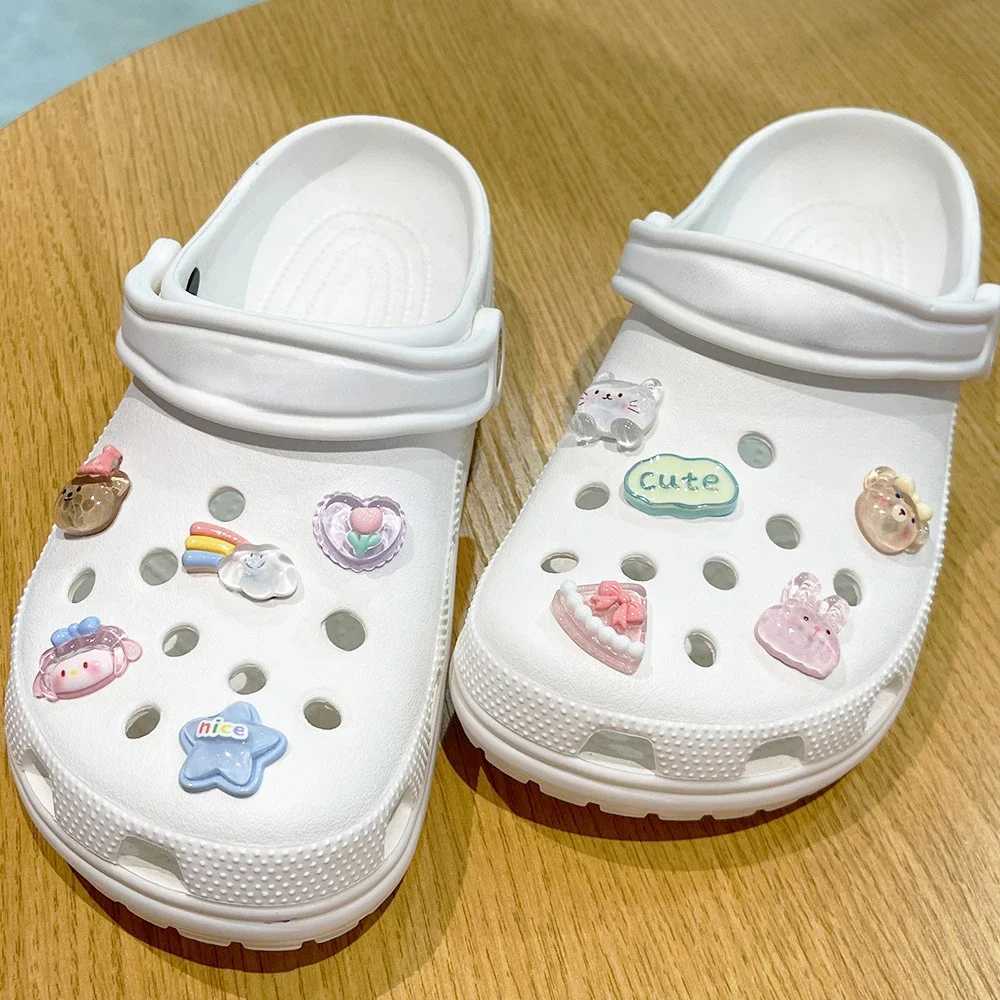 Shoe Charm DIY 3D Cute Rainbow Bear Shoes Decorative Accessories Charm for s Bag Sliding Sandals Z250402