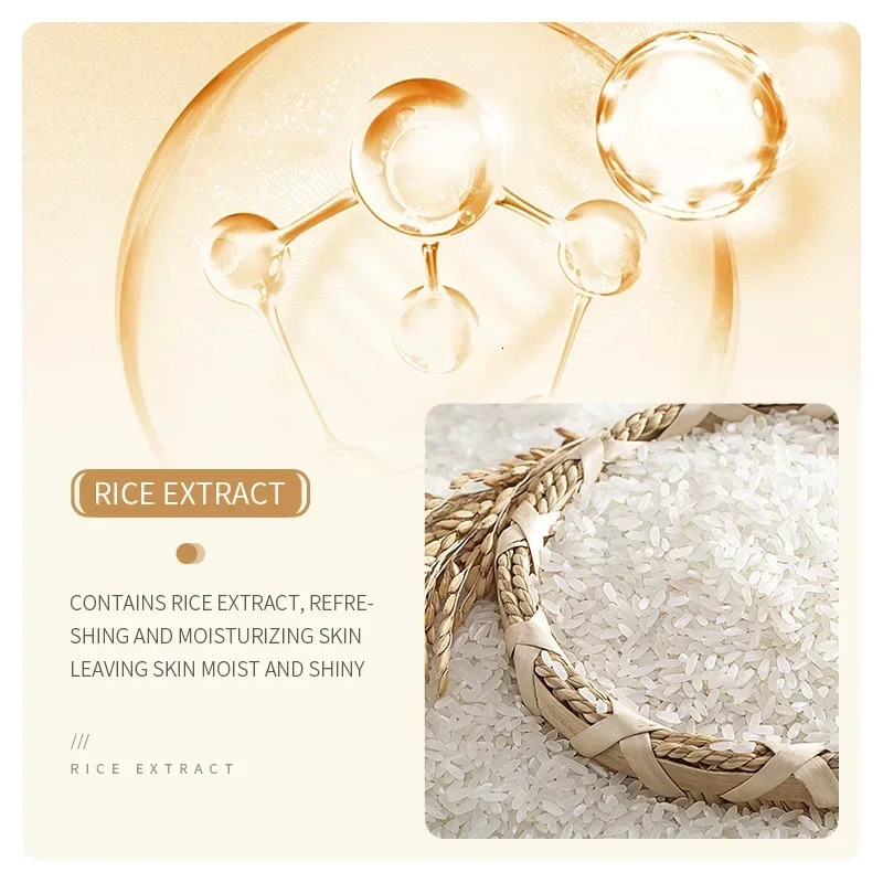 BIOAQUA 6pcsset Rice Raw Pulp Skin Care Set Face Cream Essence Facial Cleanser Toner Korean Face Care 251030