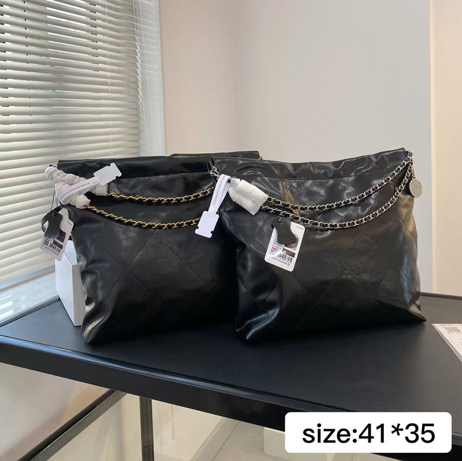 10A Designer Bag tote bag women men high quality Genuine Leather chain 22 Drawstring bag fashion Shoulder bag 3 sizes 41CM