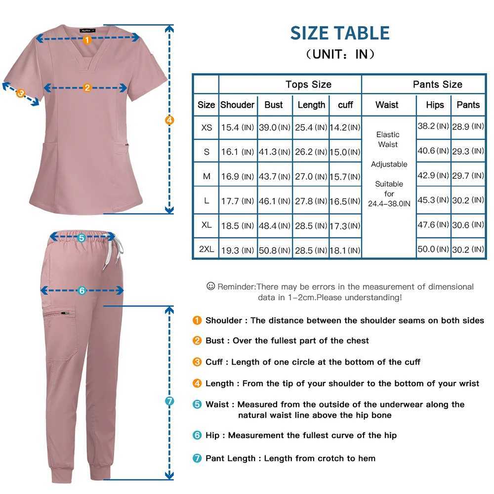 Women Scrubs Nurse Accessories Medical Uniform Unisex Slim Fit Comfort Clinical Women Operating Room Work Uniform Jogger Suit J251103