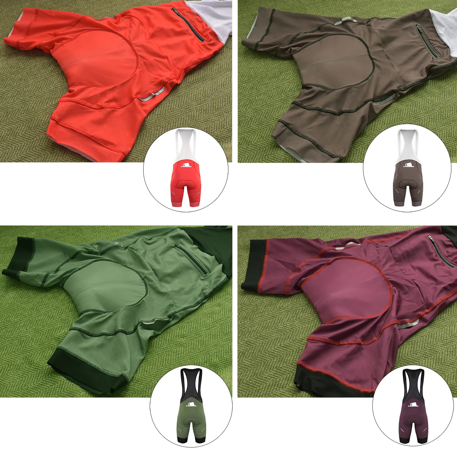 Phtxolue Cycling Bib Shorts Men Women AntiLoss Zipper Pocket 6H 500KM Mountain Pro Bicycle Bike Short Black Green Cycling Short 251031