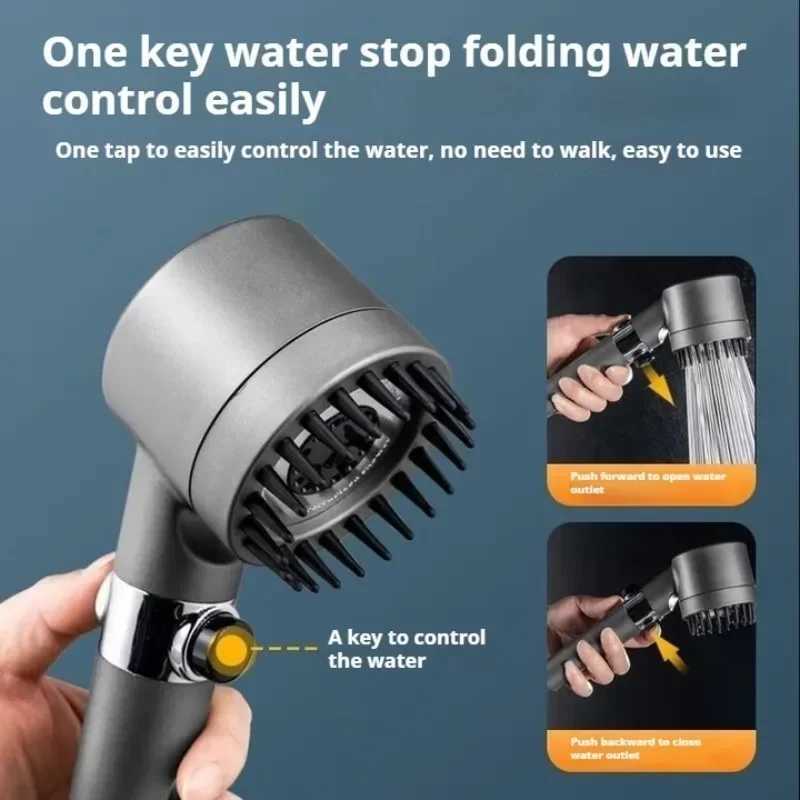 Powerf Shower with Four - in - One Functions of Showering Bathing Filtering and Spraying for Bathro Decor Y251103qw